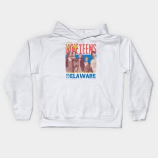 Drop Nineteens Vintage 1990 // Delaware Original Fan Design Artwork Kids Hoodie